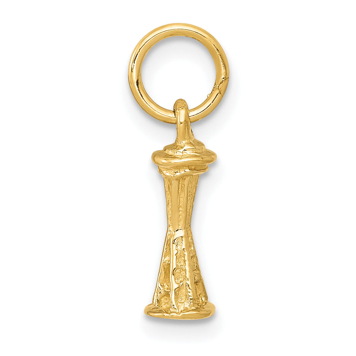 10k Solid Polished 3-D Space Needle Charm-10K858
