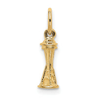 10k Solid Polished 3-D Space Needle Charm-10K858