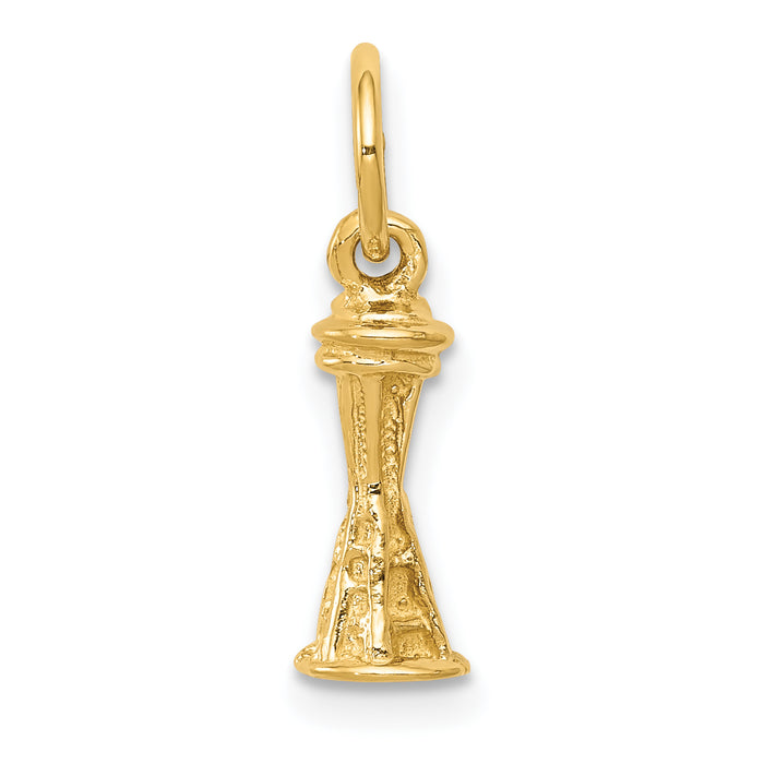10k Solid Polished 3-D Space Needle Charm-10K858