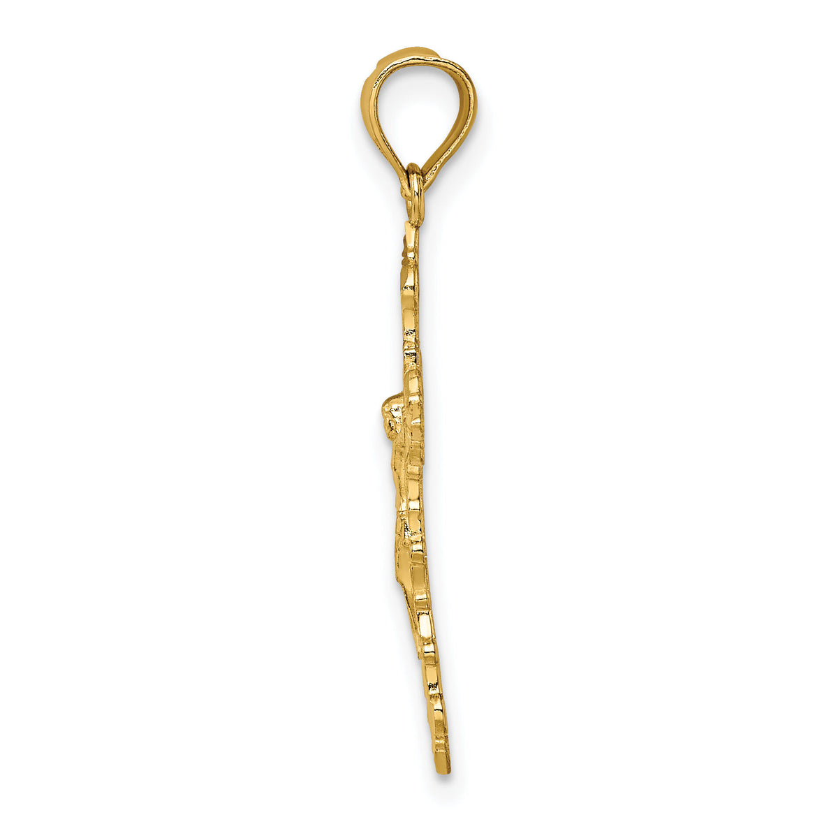 10K Crucifix W/ Fancy Edges Charm-10K8581