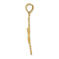 10K Crucifix W/ Fancy Edges Charm-10K8581