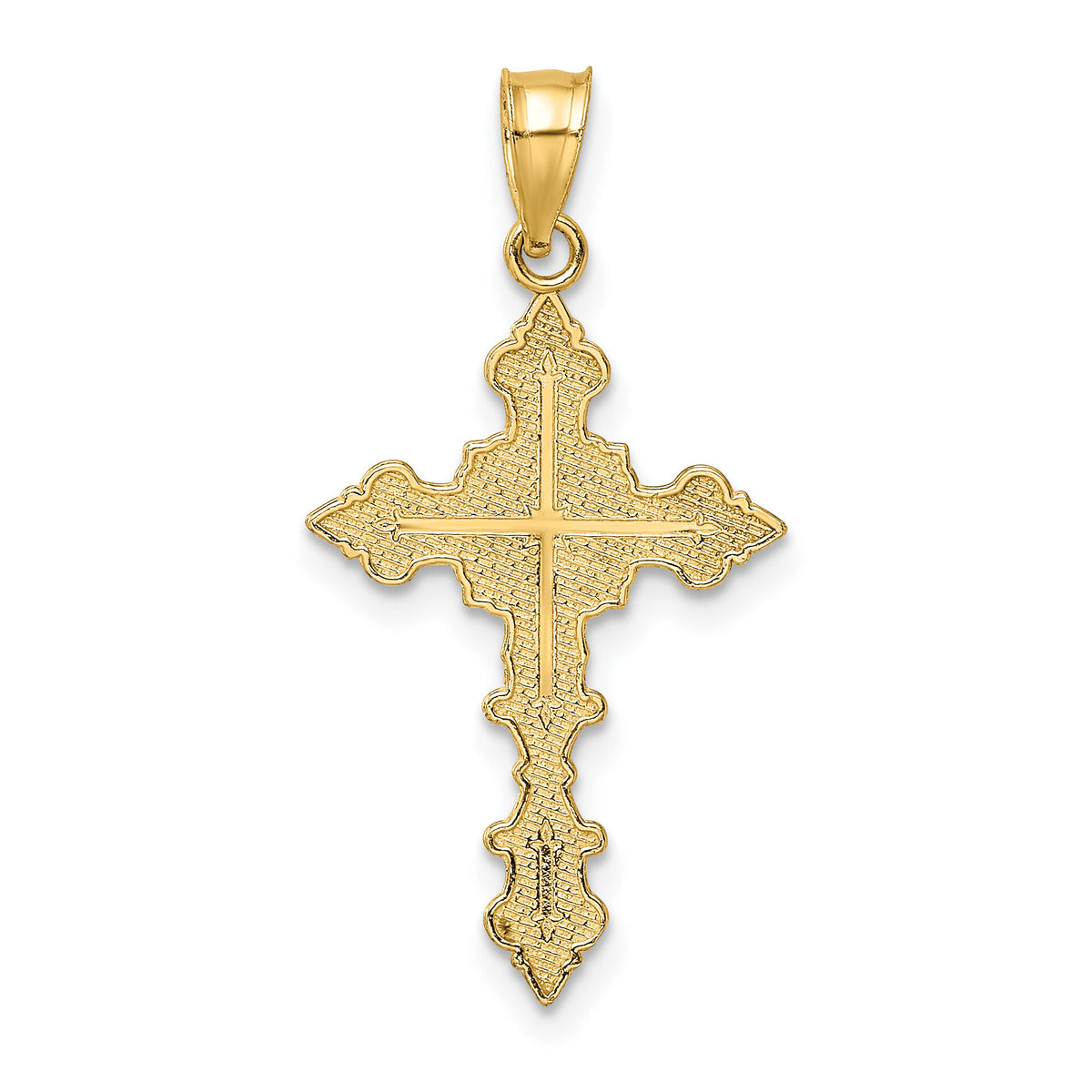 10K Crucifix W/ Fancy Edges Charm-10K8581