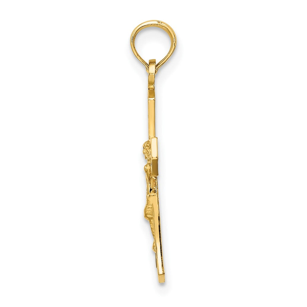 10K Crucifix W/ Beveled Edges Charm-10K8582