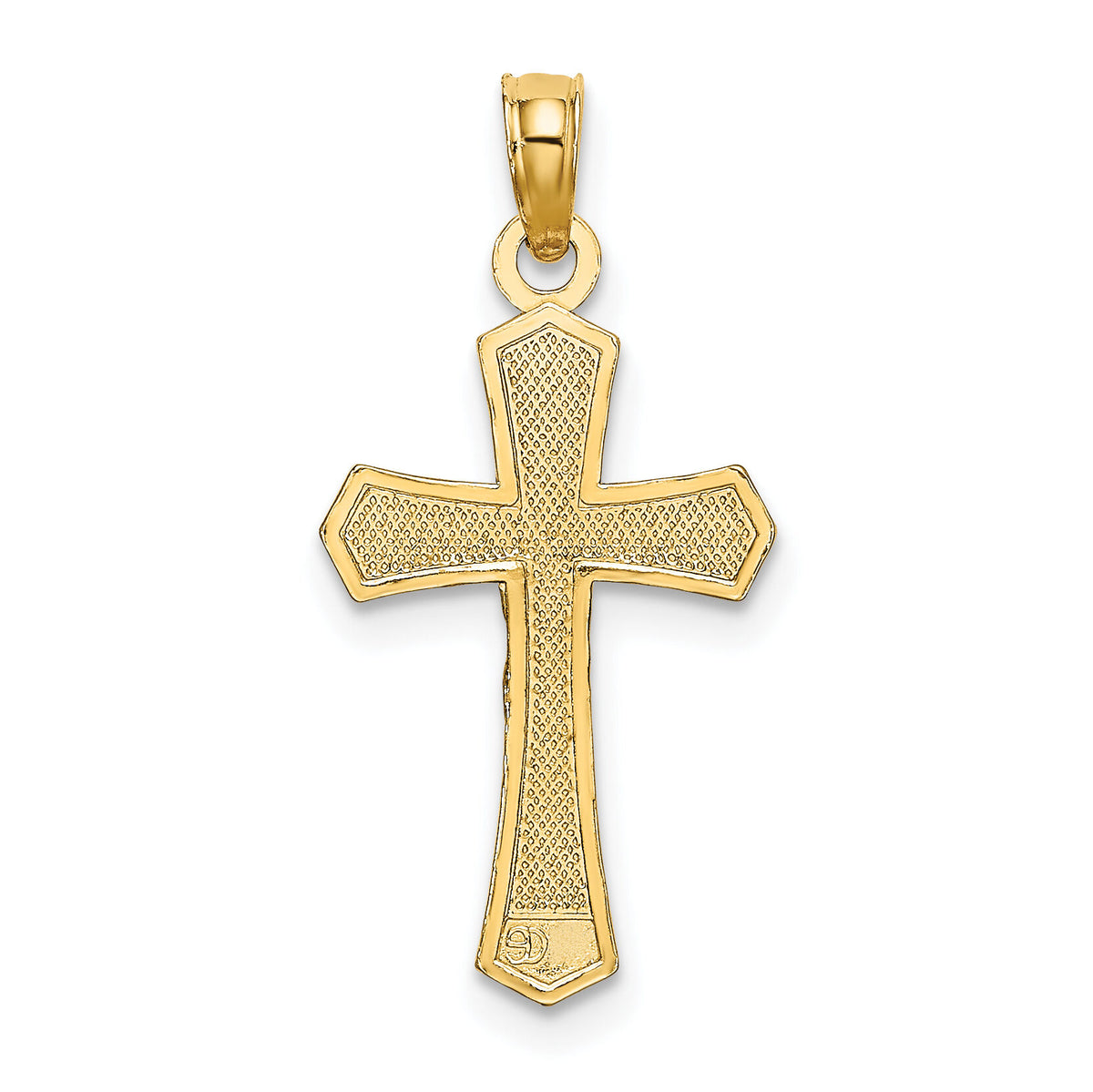 10K Crucifix W/ Beveled Edges Charm-10K8582