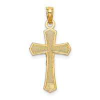 10K Crucifix W/ Beveled Edges Charm-10K8582