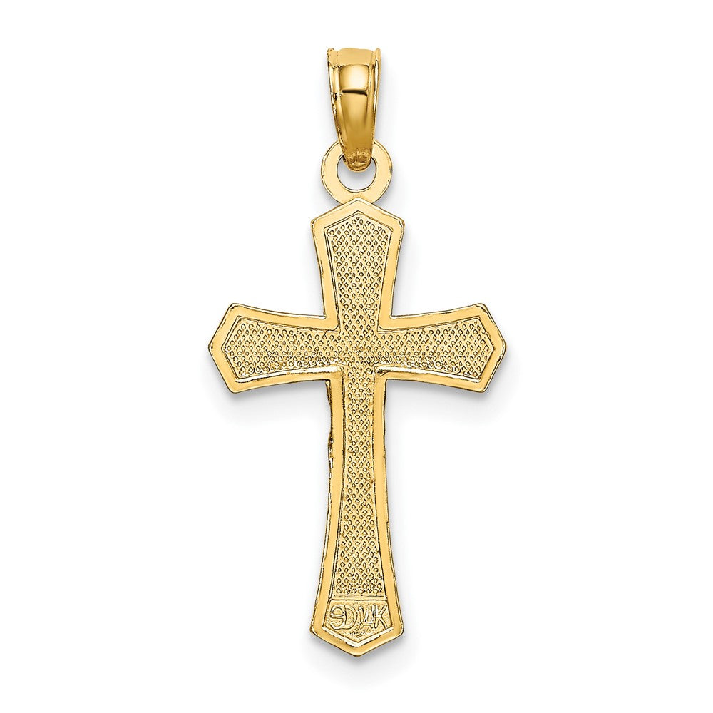 10K Crucifix W/ Beveled Edges Charm-10K8582