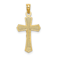10K Crucifix W/ Beveled Edges Charm-10K8582