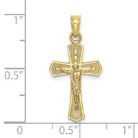 10K Crucifix W/ Beveled Edges Charm-10K8582