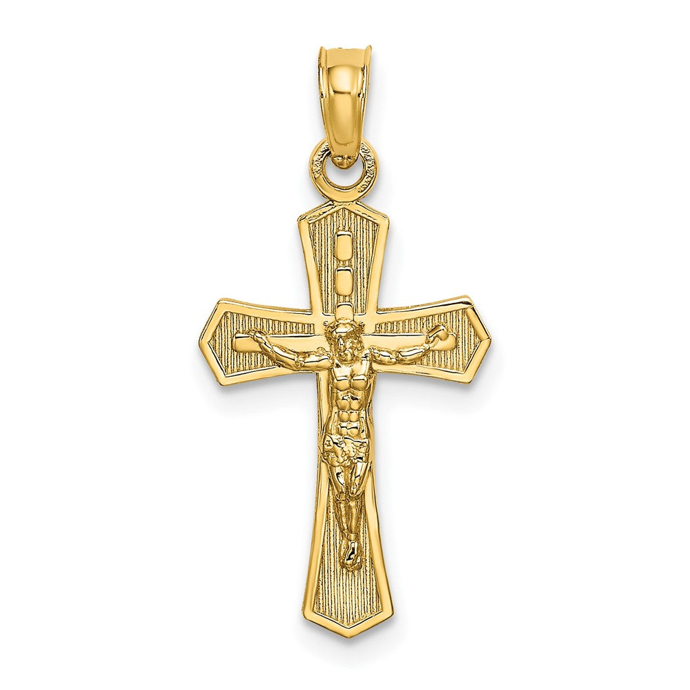 10K Crucifix W/ Beveled Edges Charm-10K8582