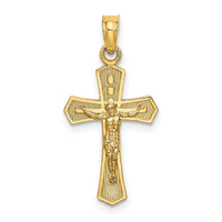10K Crucifix W/ Beveled Edges Charm-10K8582