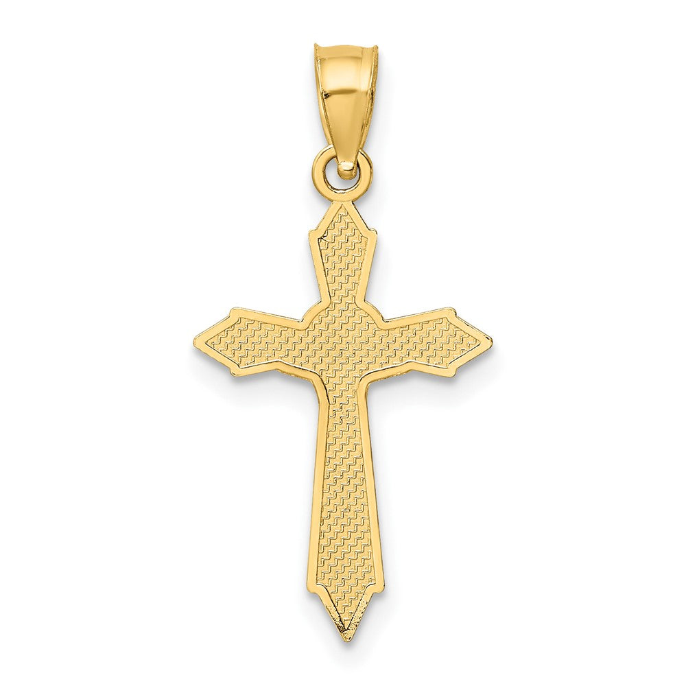 10K W/ Arrow Pointed Ends Crucifix Charm-10K8585