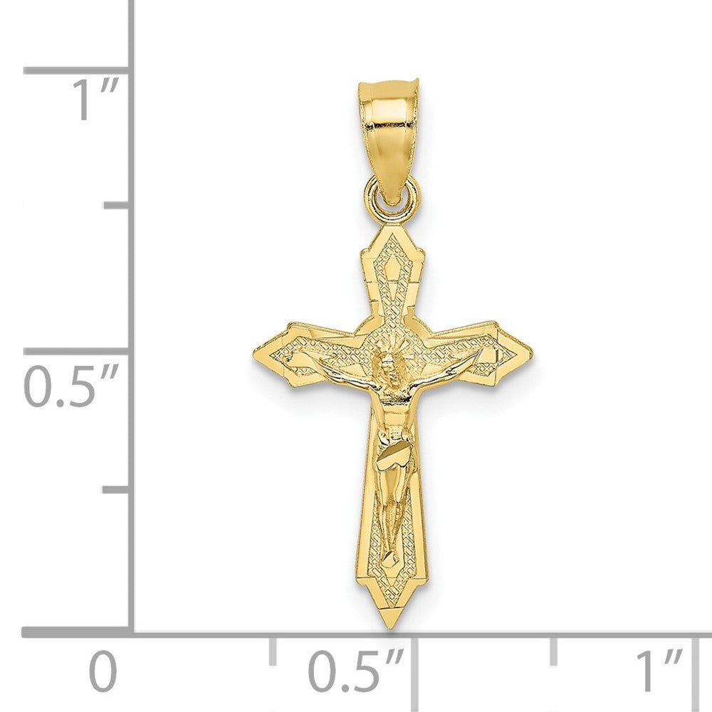10K W/ Arrow Pointed Ends Crucifix Charm-10K8585