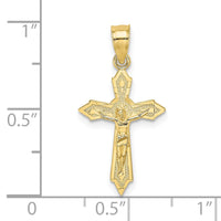 10K W/ Arrow Pointed Ends Crucifix Charm-10K8585