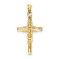 10K Beaded Accent Crucifix Charm-10K8587