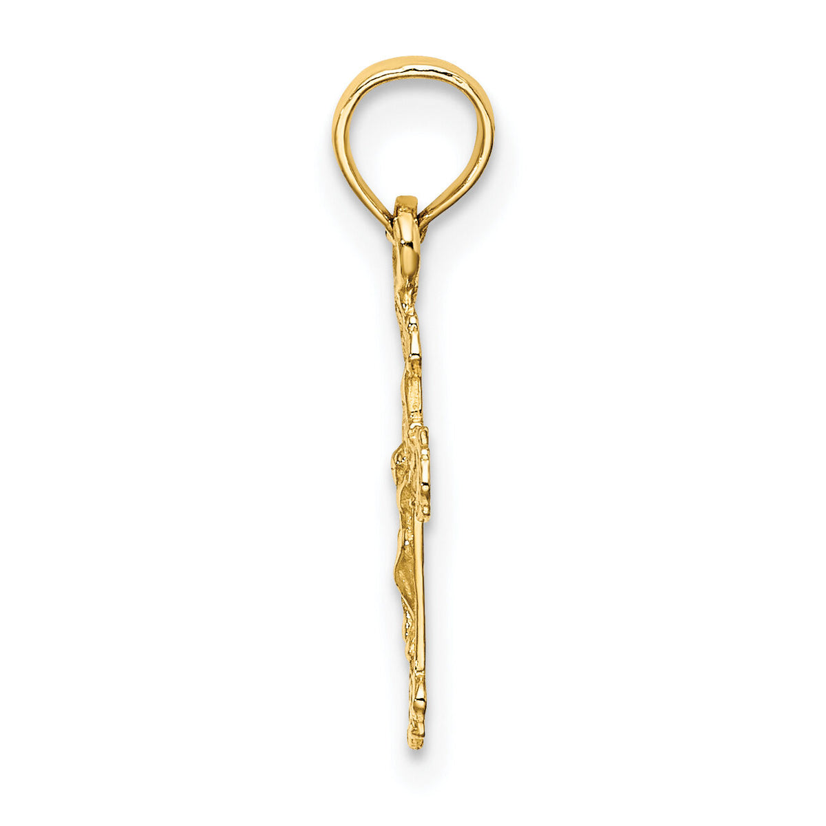 10K Mini Crucifix W/ Fancy Tips Charm-10K8588