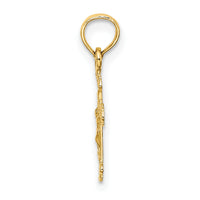 10K Mini Crucifix W/ Fancy Tips Charm-10K8588