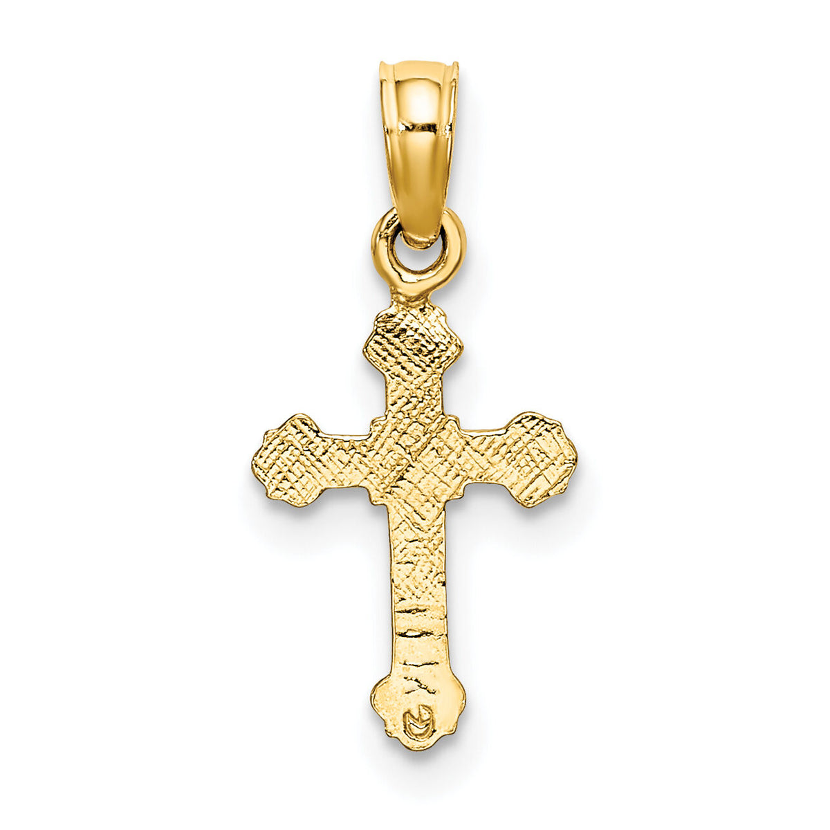 10K Mini Crucifix W/ Fancy Tips Charm-10K8588