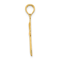 10K Polished Beveled Tip Cross Charm-10K8600