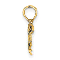 10K Small Enameled Yellow Butterfly Charm-10K8611