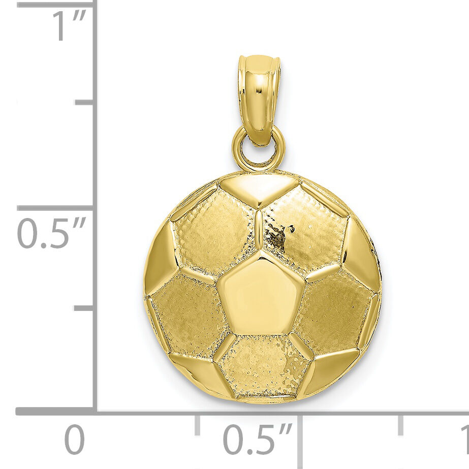 10K Engraveable Soccer Ball Charm-10K8725