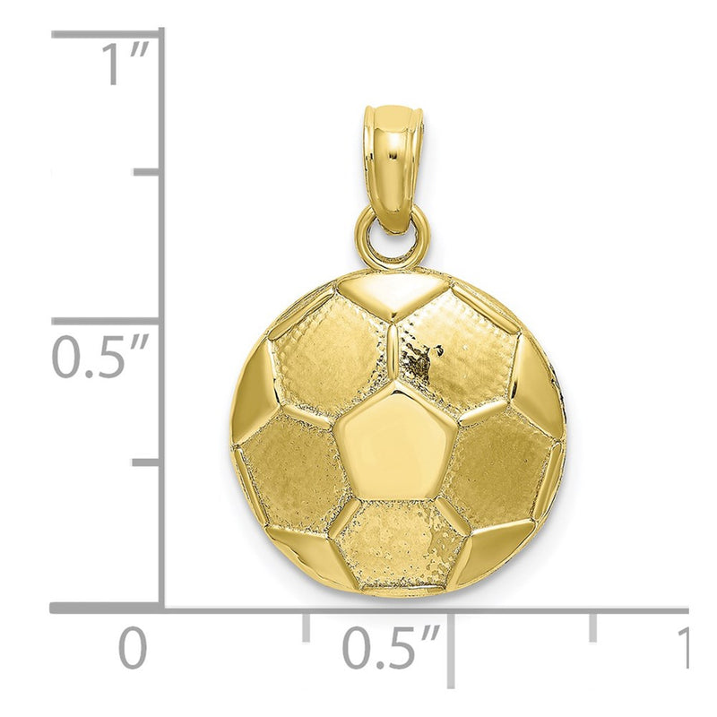 10K Engraveable Soccer Ball Charm-10K8725