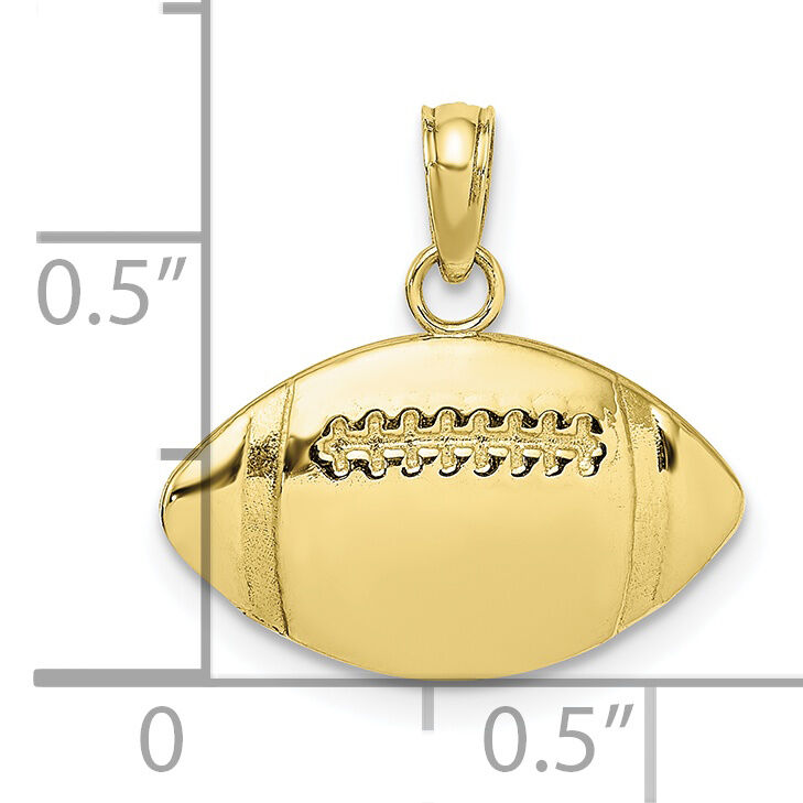 10K Engraveable Football Charm-10K8727