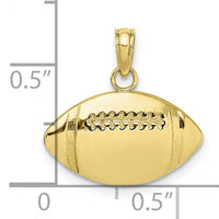 10K Engraveable Football Charm-10K8727