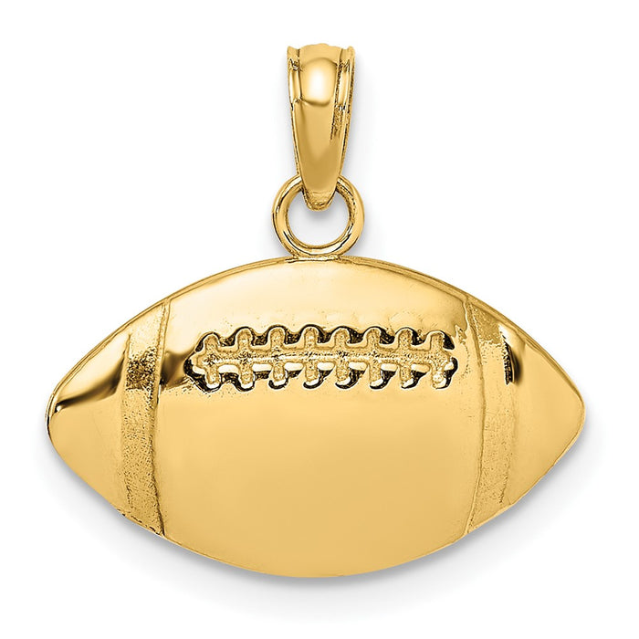 10K Engraveable Football Charm-10K8727