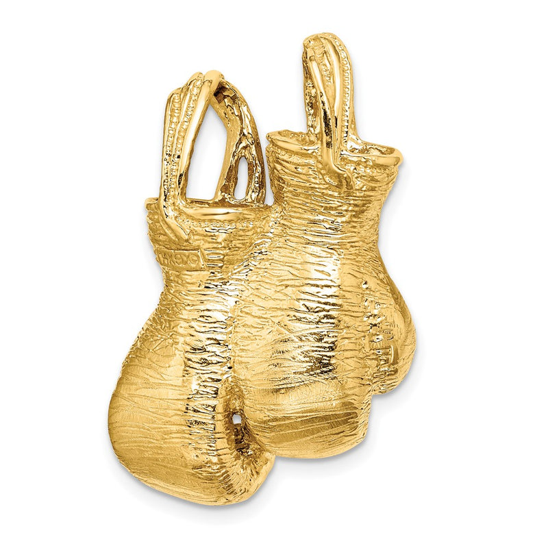 10K 3-D Textured Double Boxing Gloves Charm-10K8737