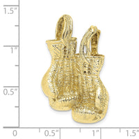 10K 3-D Textured Double Boxing Gloves Charm-10K8737