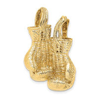 10K 3-D Textured Double Boxing Gloves Charm-10K8737