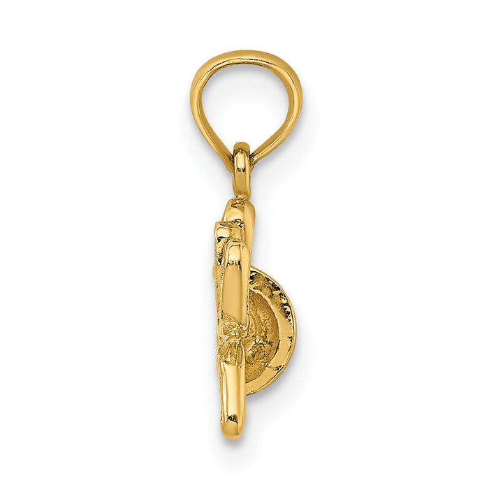 10K Textured Engraved Golf Bag Charm-10K8741