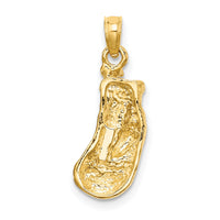 10K 2-D Polished / Textured Single Boxing Glove Charm-10K8757