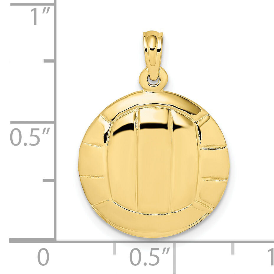 10K Polished VolleyBall Charm-10K8770
