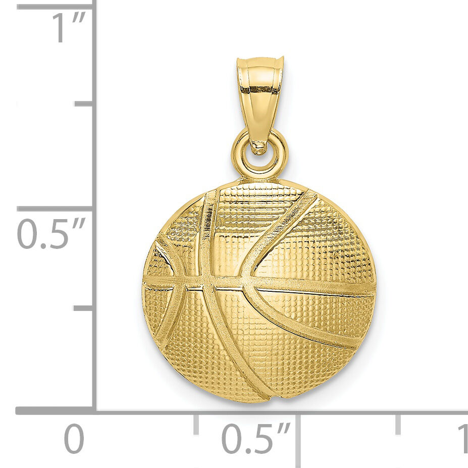10K Textured Basketball Charm-10K8774