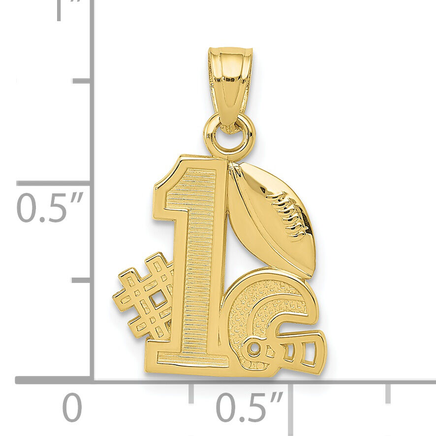 10K #1 Football with Helmet Charm-10K8777