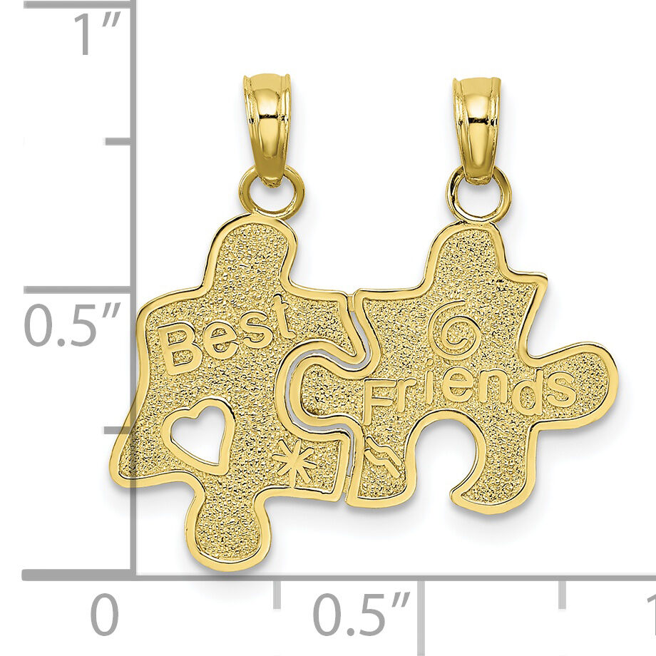 10K BEST FRIENDS Break-A-Part Puzzle Pieces Charm-10K8810