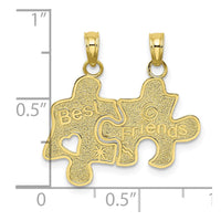 10K BEST FRIENDS Break-A-Part Puzzle Pieces Charm-10K8810