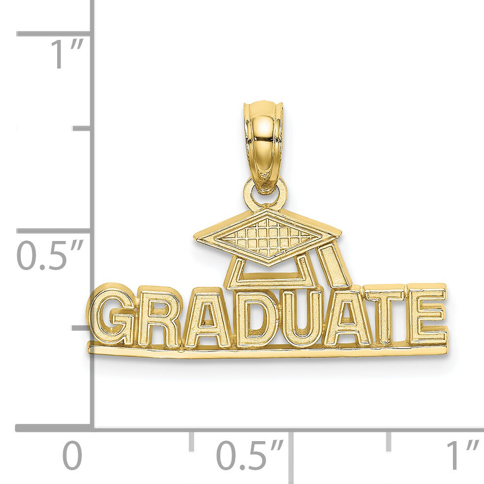 10K Polished GRADUATE Under Cap Charm-10K8814