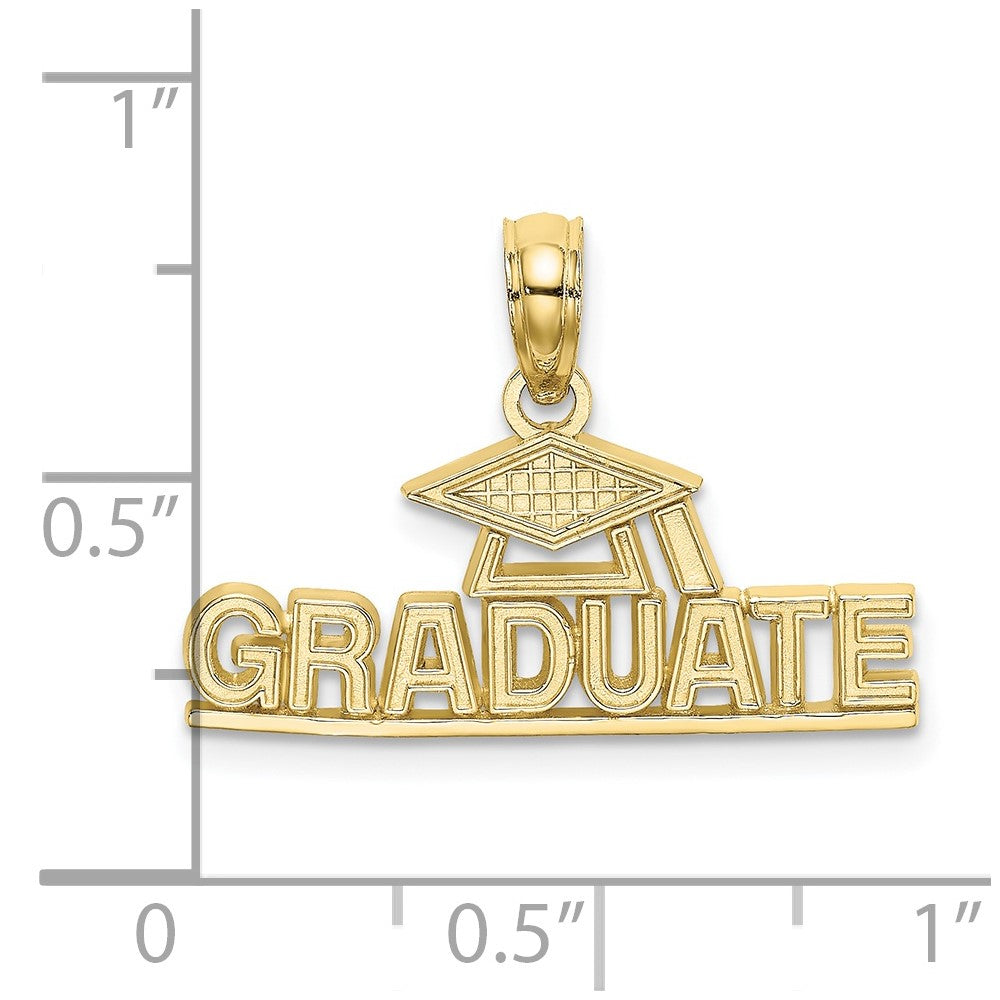 10K Polished GRADUATE Under Cap Charm-10K8814