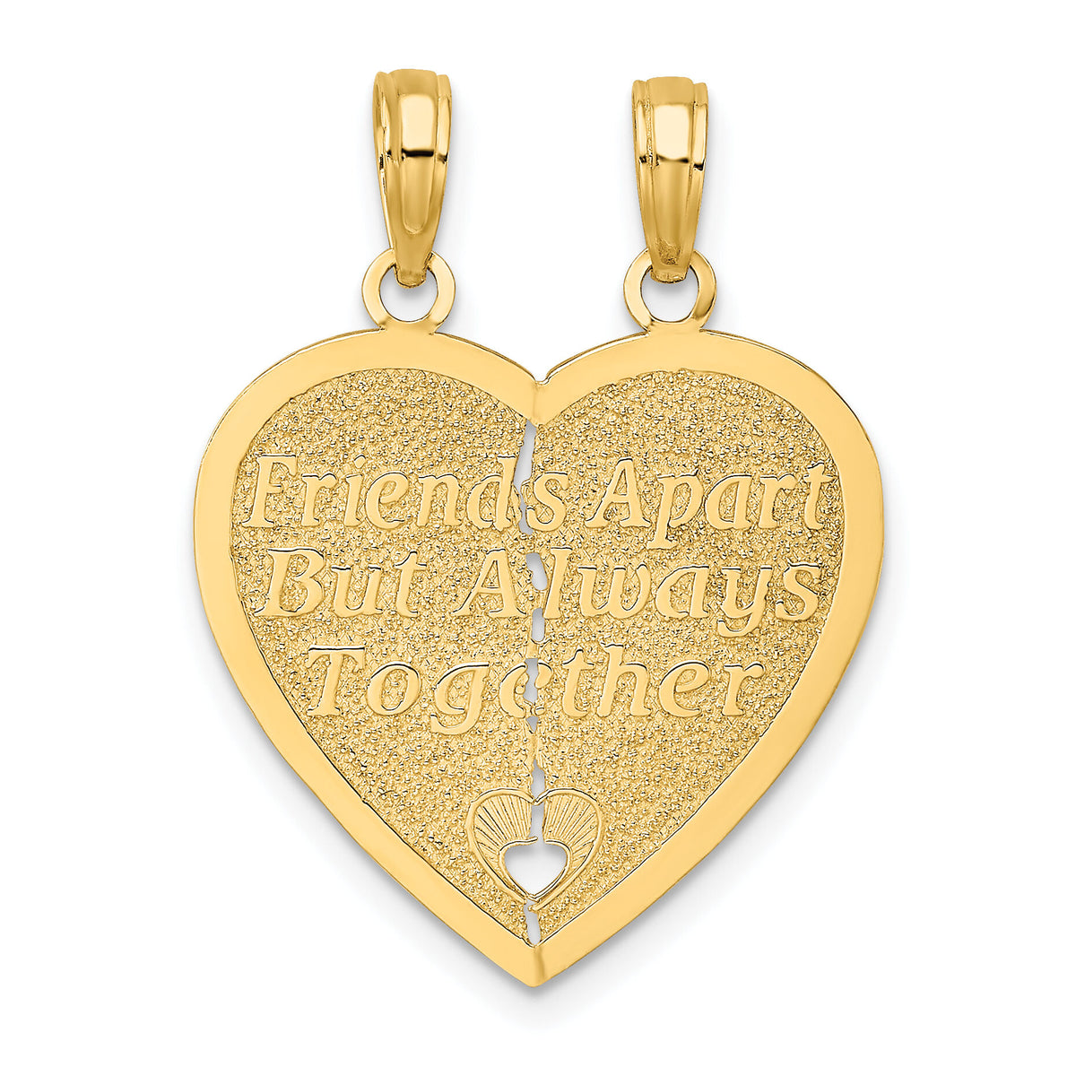 10K FOREVER AND EVER 2 Piece Break-A-Part Heart Charm-10K8853