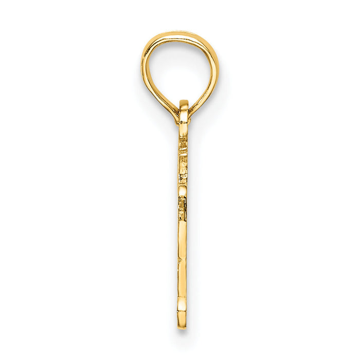 10K Polished and Engraved OY VEY Charm-10K8881