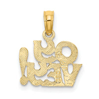 10K Polished and Engraved OY VEY Charm-10K8881