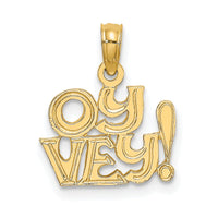 10K Polished and Engraved OY VEY Charm-10K8881