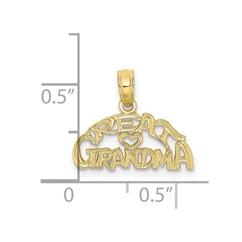 10K Block and Engraved GREAT GRANDMA Charm-10K8905