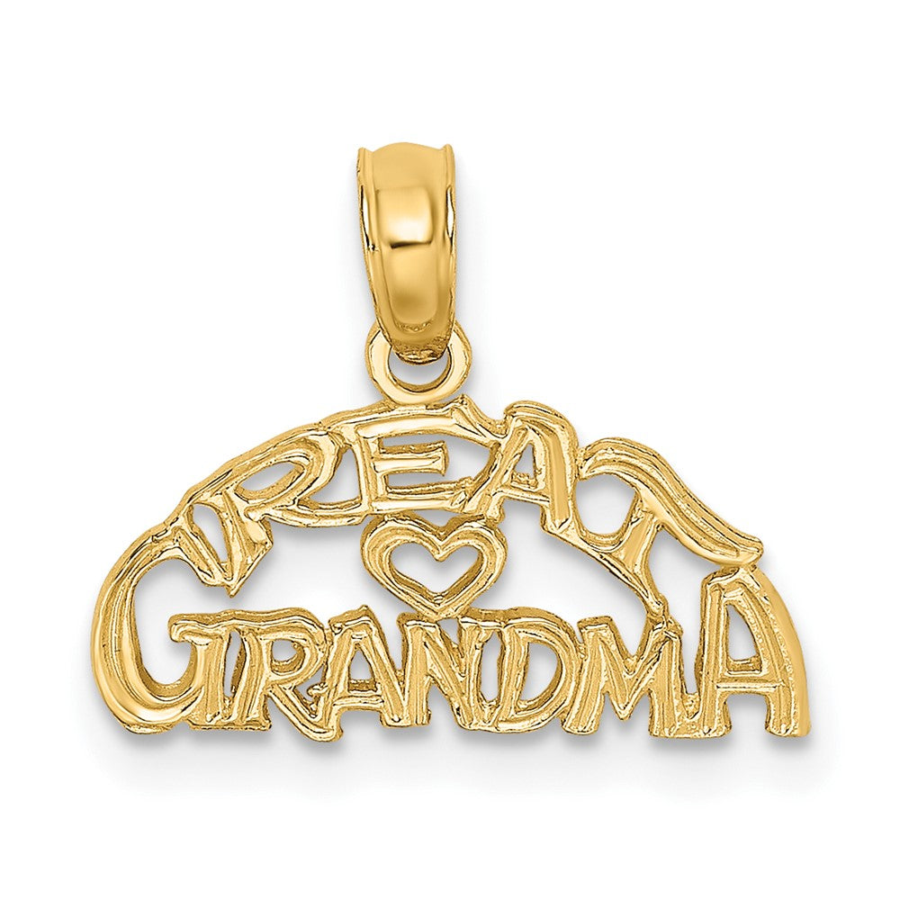 10K Block and Engraved GREAT GRANDMA Charm-10K8905