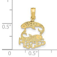 10K PISCES Zodiac Charm-10K8945