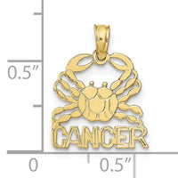 10K CANCER Zodiac Charm-10K8949