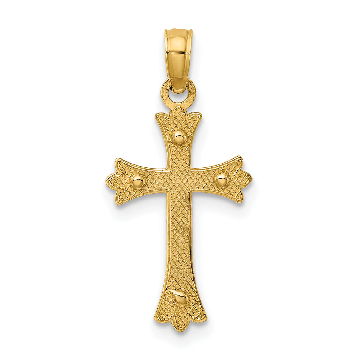 10k Two-tone Center Cross Charm-10K8994
