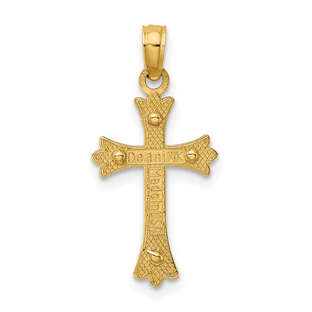 10k Two-tone Center Cross Charm-10K8994